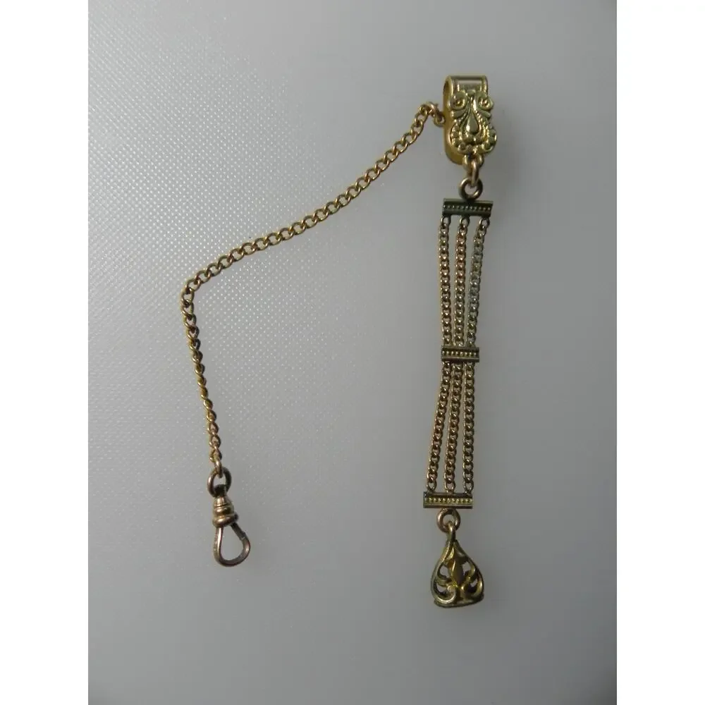 ANTIQUE VICTORIAN D.F.B. CO D.F. BRIGGS GOLD FILLED WATCH FOB CHAIN CHARM